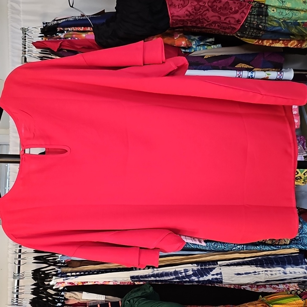 Sympli Bright Red Blouse - Picture 5 of 12